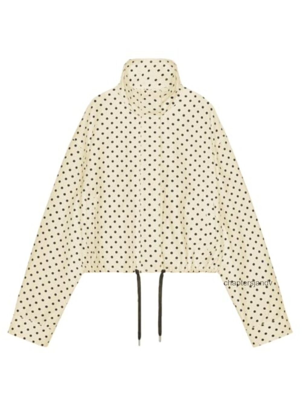 Women Polka Dot Zip Up Lightweight Cropped Bomber Jacket Casual Coat